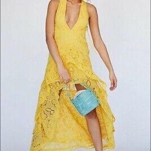 NWT Free people Catalina embroidered highlow dress